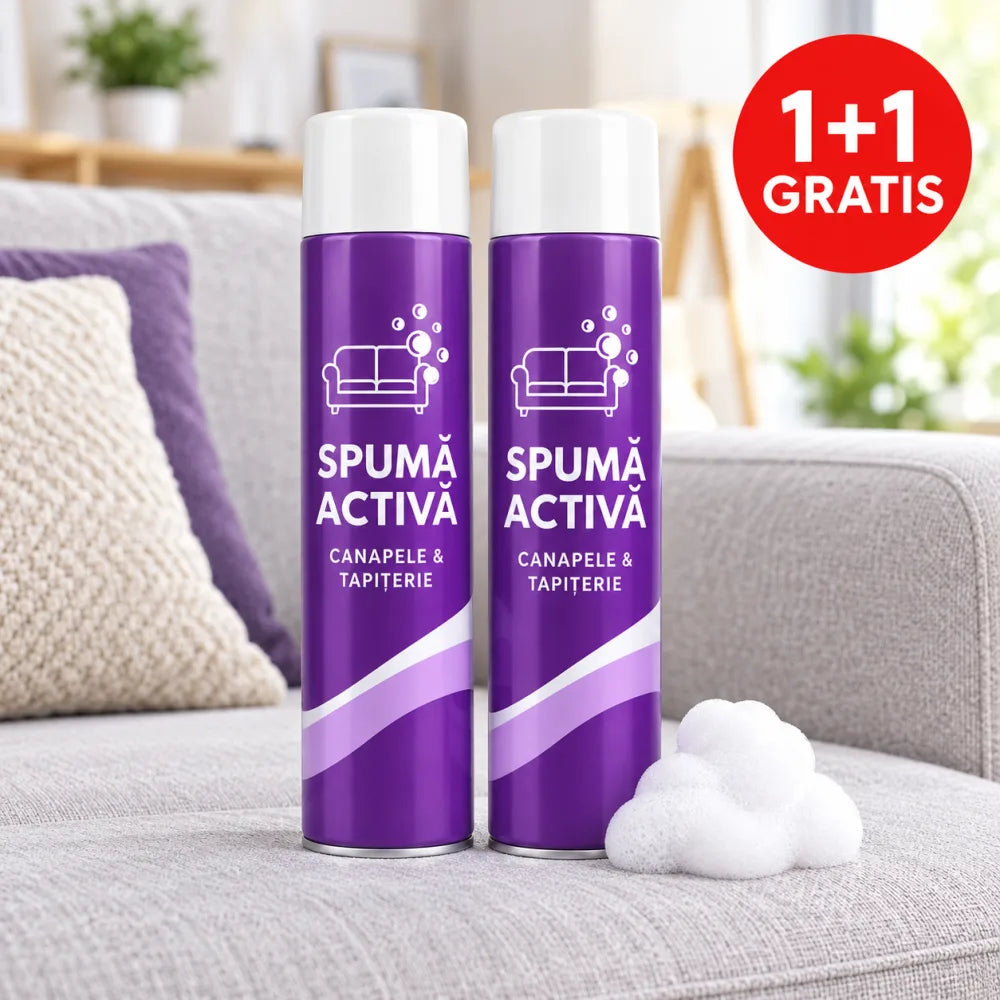 Spumă Activă pentru Curățat Canapele și Tapițerie — 1+1 GRATIS