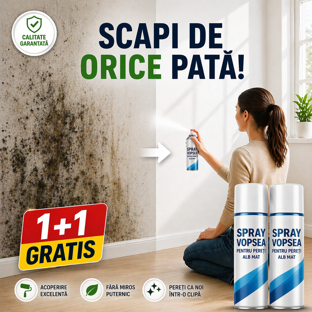 Spray reparat pete pereti - 1+1 GRATIS