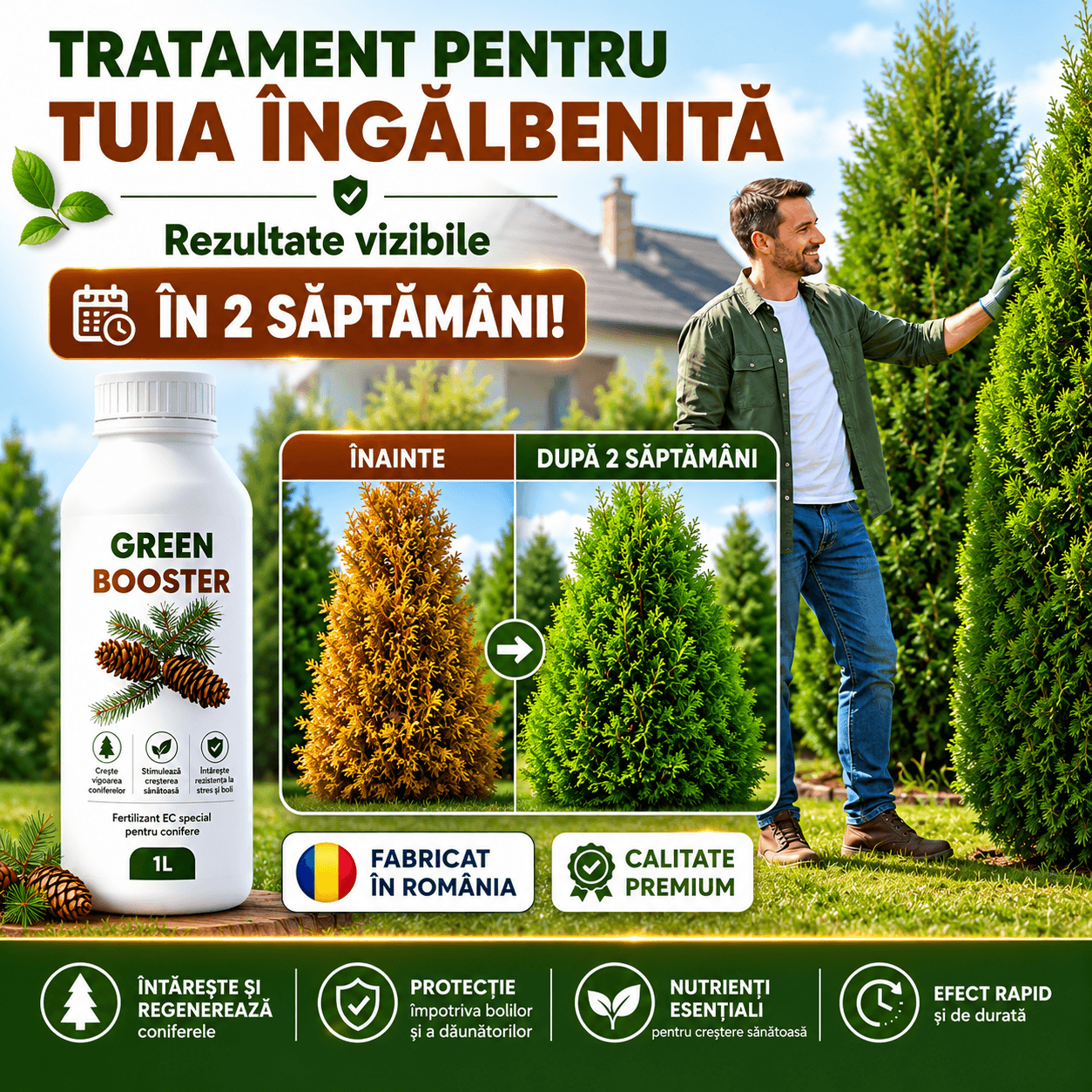 Biostimulator pentru Tuia și Conifere - 1L