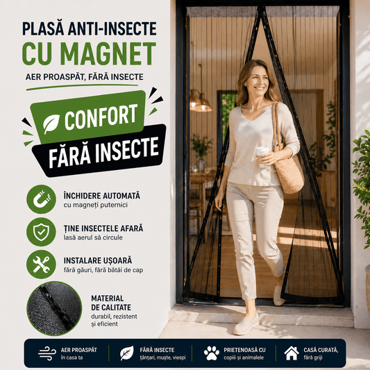 Plasa Magnetica Anti-Insecte 1+1 GRATIS