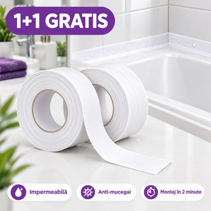 Bandă Impermeabilă de Etanșare pentru Baie și Bucătărie 1+1 GRATIS