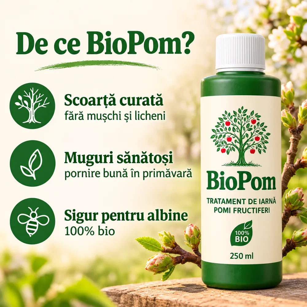 BioPom — Tratament Bio de Iarnă pentru Pomi Fructiferi | 250 ml