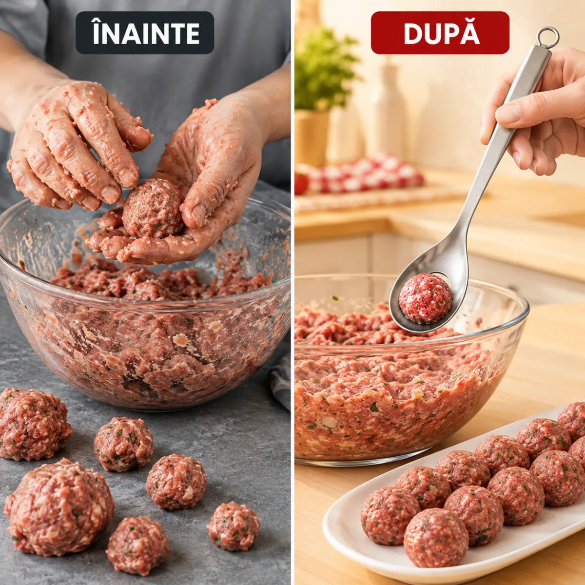 Lingură Inox pentru Chiftele Perfecte