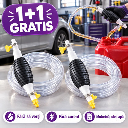 Pompă Manuală pentru Transfer Lichide — Motorină, Benzină, Ulei, Apă 1+1 GRATIS