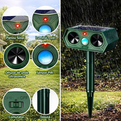 Aparat solar ultrasonic pentru dăunători