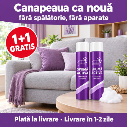 Spumă Activă pentru Curățat Canapele și Tapițerie — 1+1 GRATIS